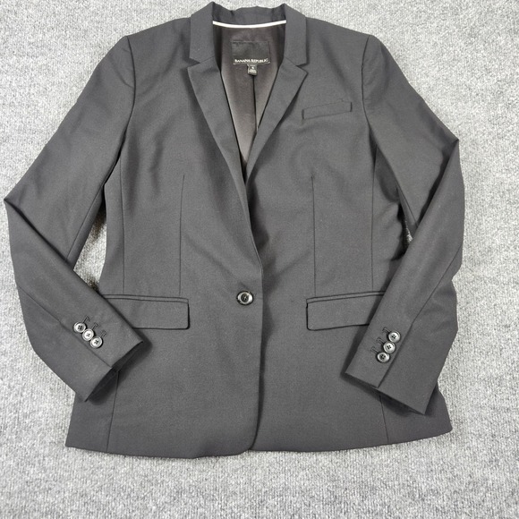 Banana Republic Jackets & Blazers - Banana Republic 95% Woo Blazer Womens 6 Petite Black 95%Wool Blend Single Button
